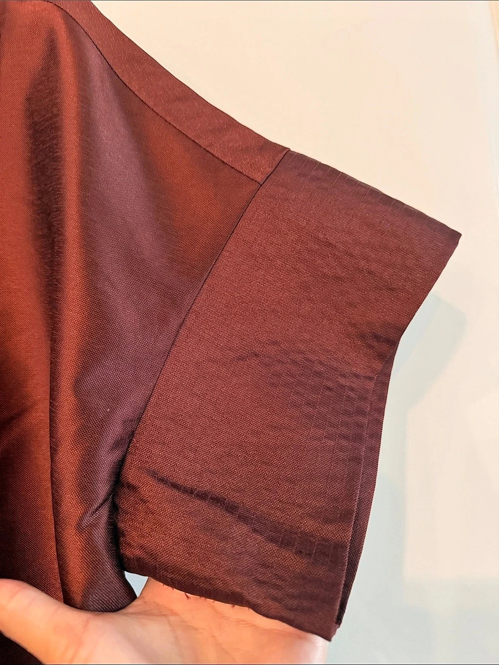TuckerNuck Short Sleeve Utility Jacket Burgundy Medium - Picture 7 of 7